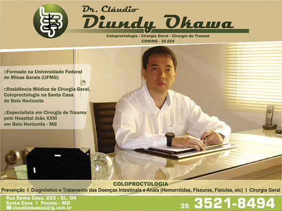 Dr. Cláudio Diundy Okawa - CRM/MG - 25024