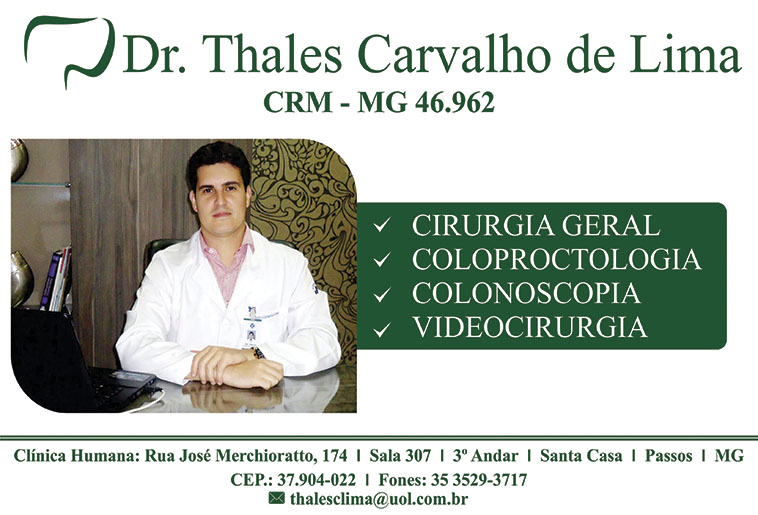 Coloclínica - Dr. Thales Carvalho de Lima -CRM/MG - 46962