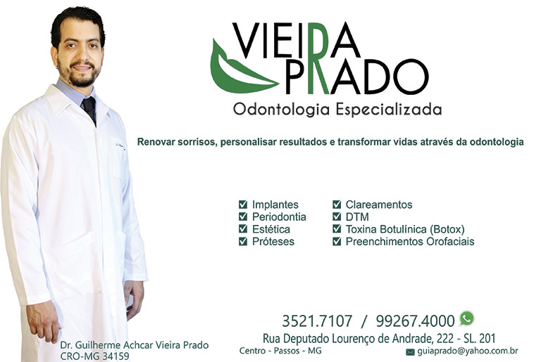 Dr. Guilherme Achcar Vieira Prado - CRO/MG - 34159