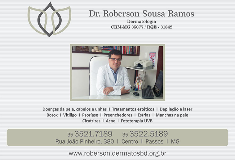 Dr. Roberson Sousa Ramos - Dermatologista - CRM/MG - 35077