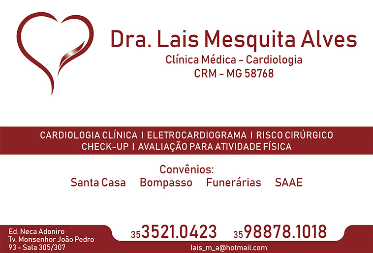 Dra. Lais Mesquita Alves - CRM/MG - 58768