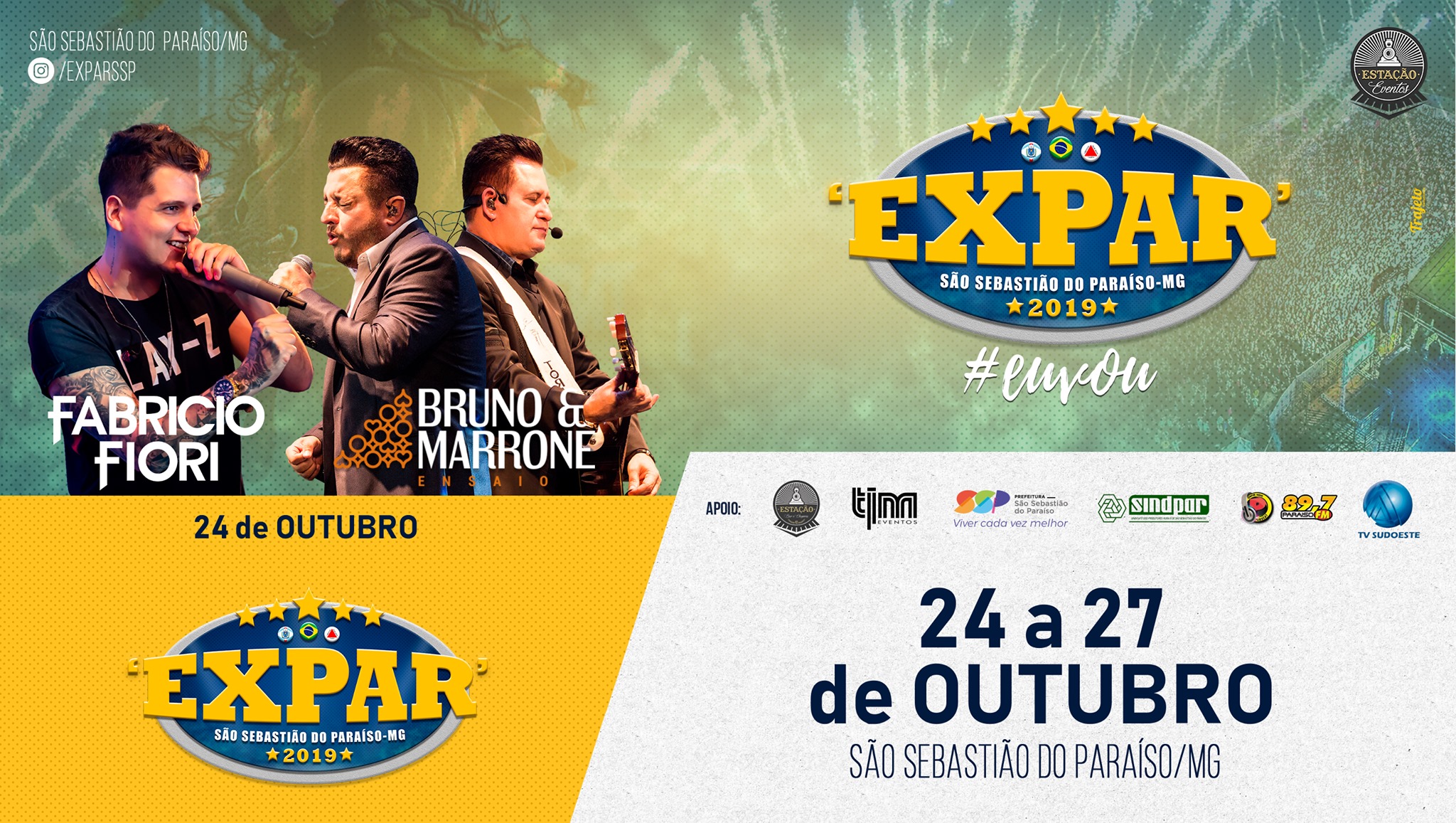 Expar 2019 - São Sebastião do Paraiso MG - 24/10 a 27/10 2019