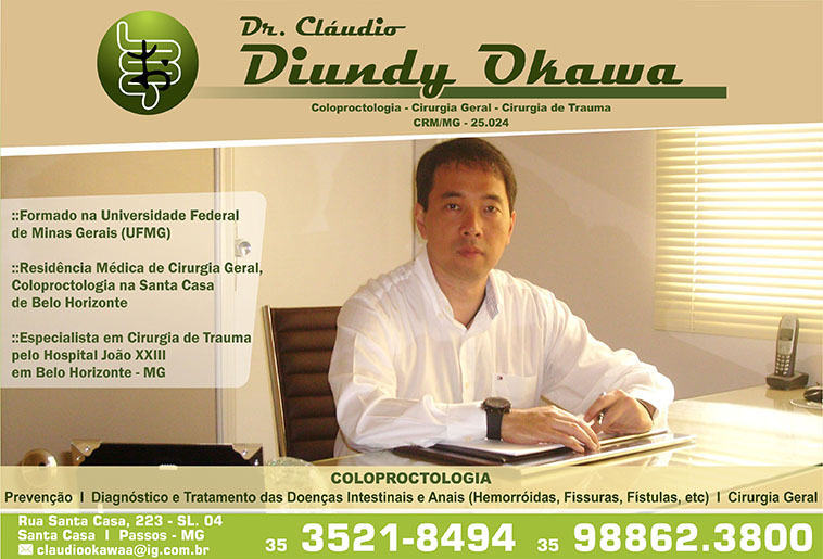 Dr. Cláudio Diundy Okawa - CRM/MG - 25024