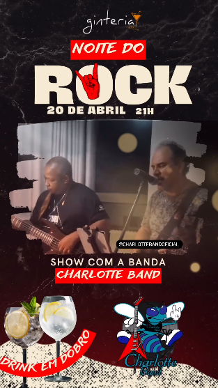 Noite do Rock com Banda Charlotte - Ginteria Bar | Passos MG