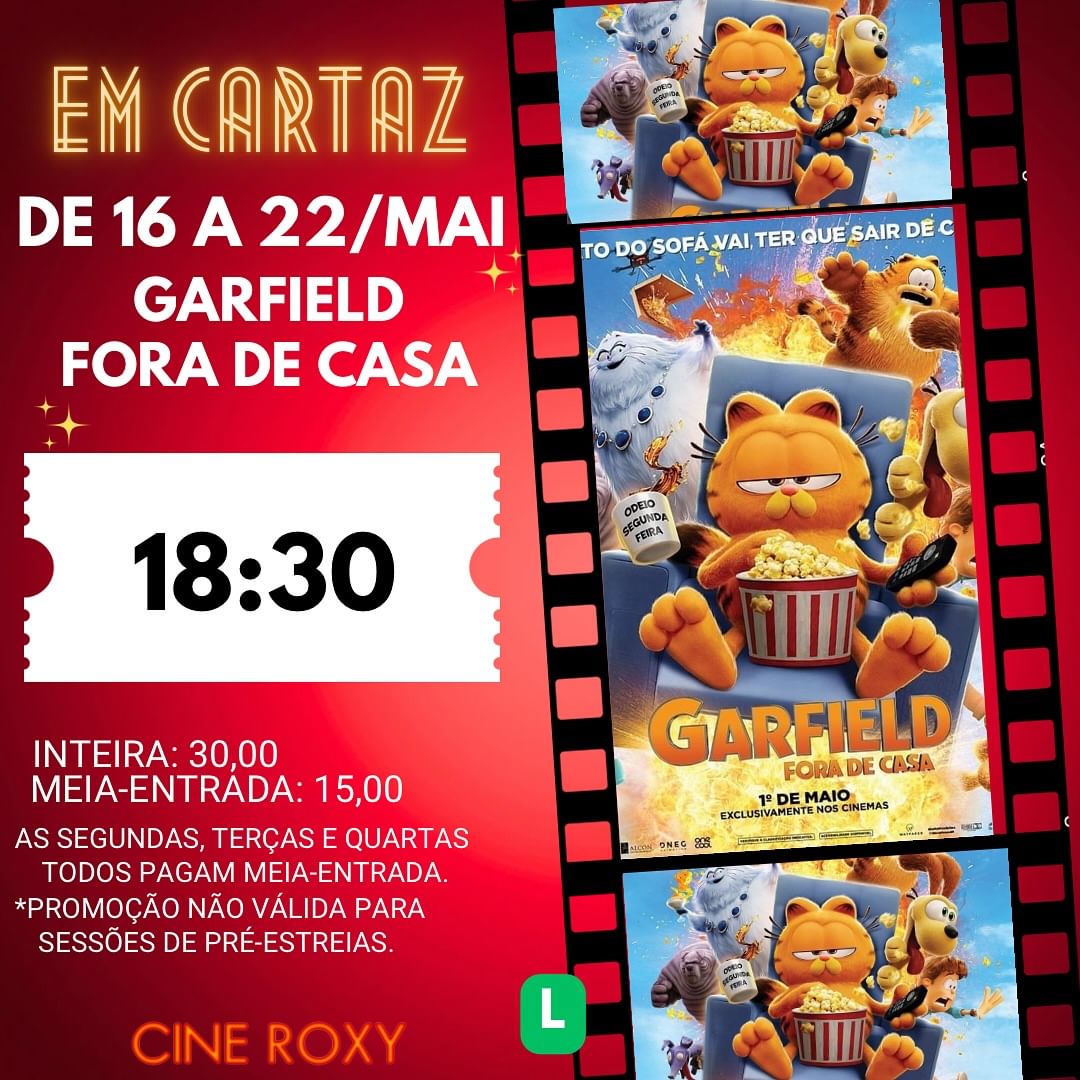Garfield Fora de Casa | Cine Roxy Passos MG