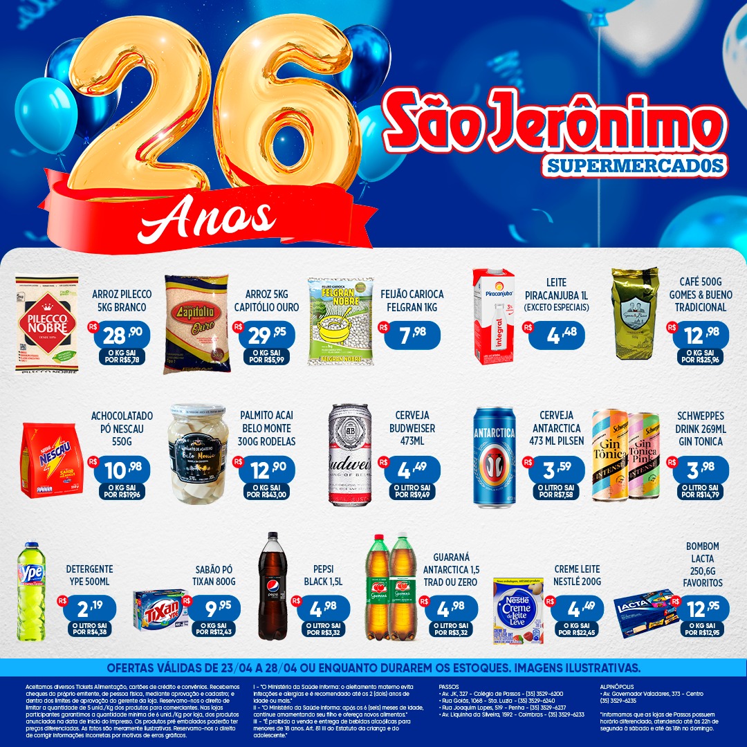 São Jerônimo - Ofertas da Semana Supermercados Passos MG / Jornal de Ofertas Supermercados Passos.