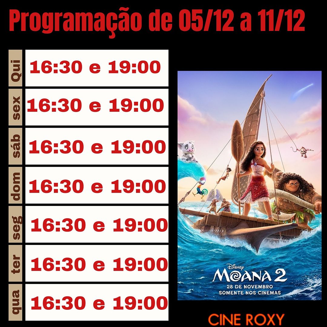 Moana 2 | Cineroxy Passos MG