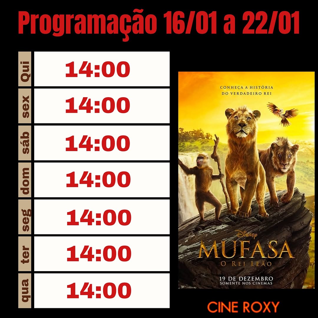 Mufasa o Rei Leão | Cineroxy Passos MG