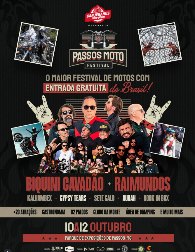 Passos Moto Festival - Ingressos Show Banda Biquini Cavadão | Passos MG 