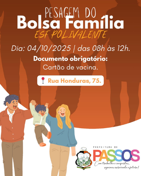 Pesagem do Bolsa Família - ESF Polivalente | Passos mg 