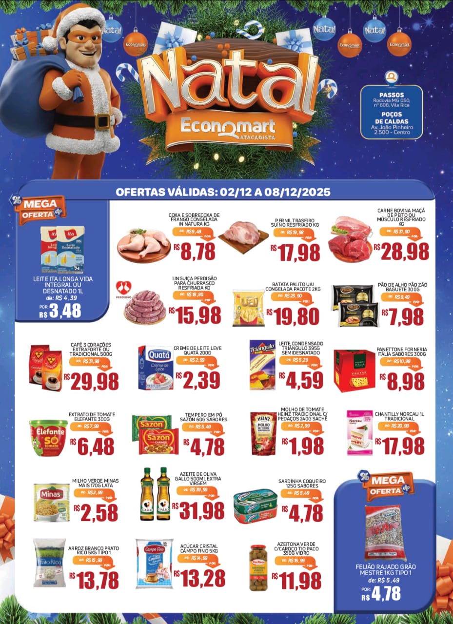 Economart Atacadista Passos MG - Ofertas da Semana Supermercados Passos MG / Jornal de Ofertas Supermercados