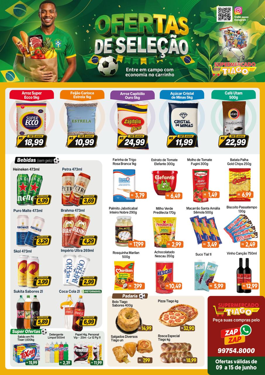 Supermercado Tiago - Ofertas da Semana Supermercados Passos MG / Jornal de Ofertas Supermercados