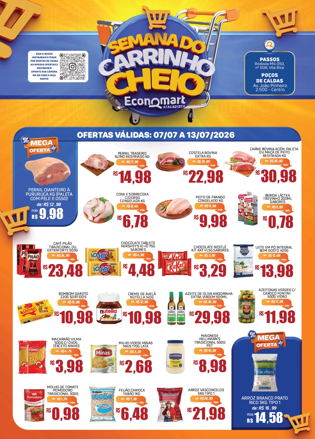 Economart Atacadista Passos MG - Ofertas da Semana Supermercados Passos MG / Jornal de Ofertas Supermercados