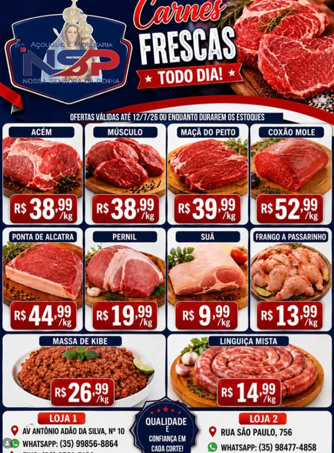 Açougue E Mercearia Nossa Senhora da Penha - Ofertas da Semana Supermercados Passos MG | Jornal de Ofertas Supermercado