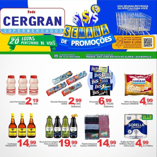 Cergran Av. Liquinha da Silveira - Ofertas da Semana Supermercados Passos MG / Jornal de Ofertas Supermercados