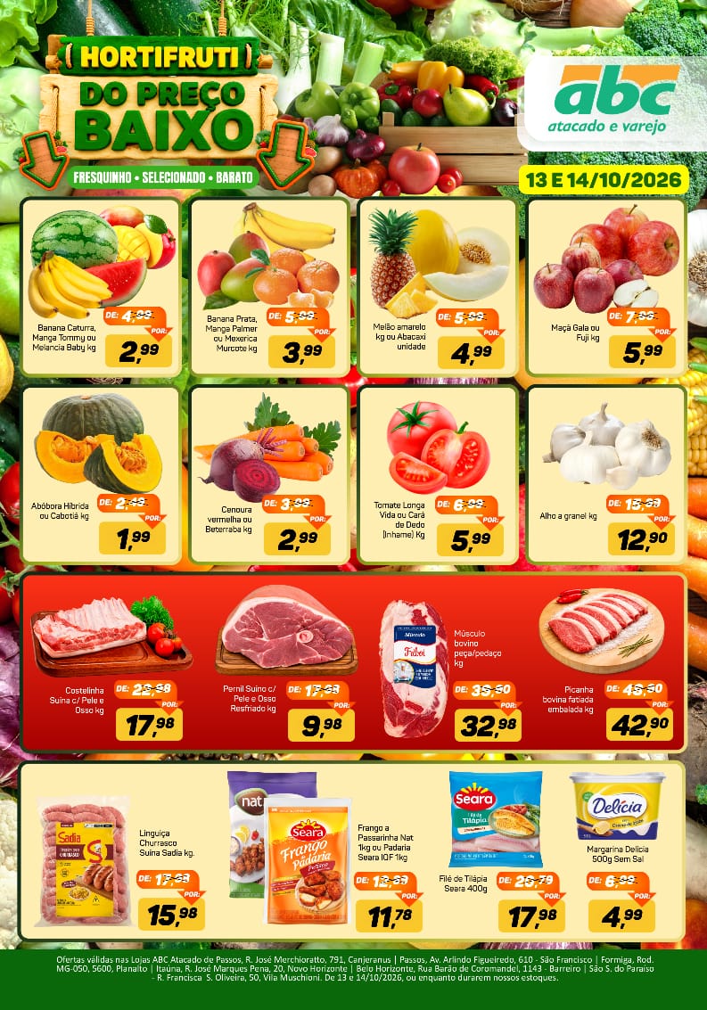 ABC Bairro Canjeranus -  Ofertas da Semana Supermercado | Passos MG
