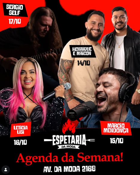 Agenda da Semana - Espetaria da Moda | Passos MG