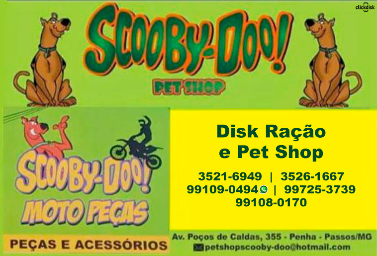 PET SHOP SCOOBY DOO - DISK RAÇÃO, 3521-6949 - Click & Disk