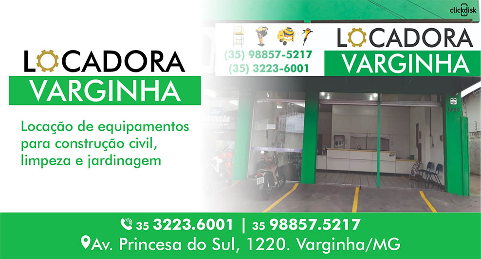 LOCADORA VARGINHA LOCAÇÃO DE EQUIPAMENTOS, 3223-6001 - Click & Disk